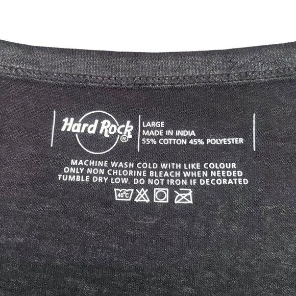 Hard Rock Cafe Niagara Falls Graphic T-Shirt With Rhinestones & Cutout Sleeves L - Picture 4 of 5